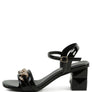 ILLUSION GEOMETRIC CUT DIAMANTE CHAIN SANDAL