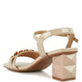ILLUSION GEOMETRIC CUT DIAMANTE CHAIN SANDAL