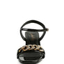 ILLUSION GEOMETRIC CUT DIAMANTE CHAIN SANDAL