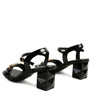 ILLUSION GEOMETRIC CUT DIAMANTE CHAIN SANDAL