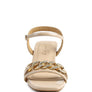 ILLUSION GEOMETRIC CUT DIAMANTE CHAIN SANDAL