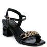 ILLUSION GEOMETRIC CUT DIAMANTE CHAIN SANDAL