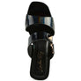 HOOKUP GEOMETRIC CUT BLOCK HEEL SLIDES