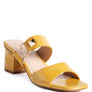 HOOKUP GEOMETRIC CUT BLOCK HEEL SLIDES