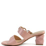HOOKUP GEOMETRIC CUT BLOCK HEEL SLIDES