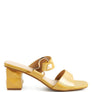 HOOKUP GEOMETRIC CUT BLOCK HEEL SLIDES