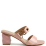 HOOKUP GEOMETRIC CUT BLOCK HEEL SLIDES