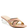STELLAR GOLD LINE CROC TEXTURED LOW HEEL SANDALS