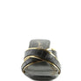 STELLAR GOLD LINE CROC TEXTURED LOW HEEL SANDALS