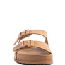 MINATA PLATFORM BUCKLED SLIDE SANDALS