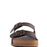 MINATA PLATFORM BUCKLED SLIDE SANDALS