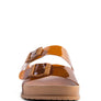 MINATA PLATFORM BUCKLED SLIDE SANDALS