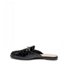 BEGONIA BUCKLED FAUX LEATHER CROC MULES