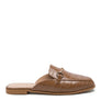 BEGONIA BUCKLED FAUX LEATHER CROC MULES