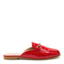 BEGONIA BUCKLED FAUX LEATHER CROC MULES