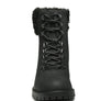 DOLON LACE-UP FUR COLLARED ANKLE BOOT