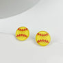 VARIETY OF SPORTS BALL EPOXY STUD EARRINGS