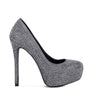CLARISSE Diamante Faux Suede high Heeled Pumps