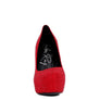 CLARISSE Diamante Faux Suede high Heeled Pumps