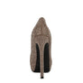 CLARISSE Diamante Faux Suede high Heeled Pumps