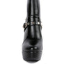 DEJANG Metal Stud faux Leather Ankle Boot