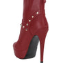 DEJANG Metal Stud faux Leather Ankle Boot