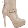 DEJANG Metal Stud faux Leather Ankle Boot