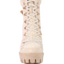 PINES Faux Leather Fur Collared Ankle Boots