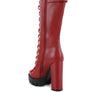 MAGNOLIA Cushion Collared Lace Up Boots