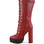 MAGNOLIA Cushion Collared Lace Up Boots