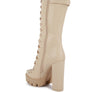MAGNOLIA Cushion Collared Lace Up Boots