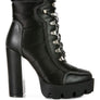 SCOTCH High Heel Quilted Satin Biker Boots