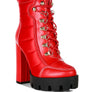 SCOTCH High Heel Quilted Satin Biker Boots