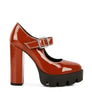 MILLENIAL BUG Patent High Heeled Mary Jane Shoes