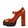 MILLENIAL BUG Patent High Heeled Mary Jane Shoes