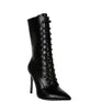 KNOCTURN Croc Textured Over The Ankle Boots