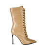 KNOCTURN Croc Textured Over The Ankle Boots