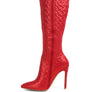 Tinkles Quilted High Heeled Calf Boots