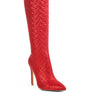 Tinkles Quilted High Heeled Calf Boots
