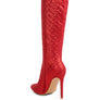 Tinkles Quilted High Heeled Calf Boots