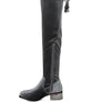 RUMPLE Velvet Over The Knee Clear Heel Boots