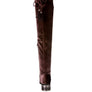 RUMPLE Velvet Over The Knee Clear Heel Boots