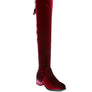 RUMPLE Velvet Over The Knee Clear Heel Boots