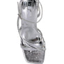 Right Pose Croc Mid Block Heel Casual Sandals
