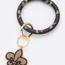 Rhinestone Fleur De Lis Bracelet Key Chain