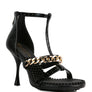 DAKOTA Metal Chain Mid Heel Sandals