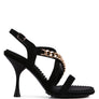 DOMEDA Metal Chain Mid Heel Sandal