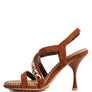 DOMEDA Metal Chain Mid Heel Sandal