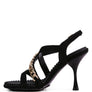 DOMEDA Metal Chain Mid Heel Sandal