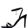 Mooning High Heeled Metal Chain Strap Sandals